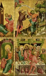The Annunciation to the Shepherds and the Marriage at Cana, from the right wing of the Buxtehude Altar